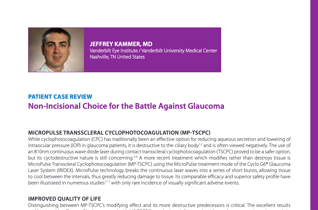 Non-Incisional Choice for the Battle Against Glaucoma
